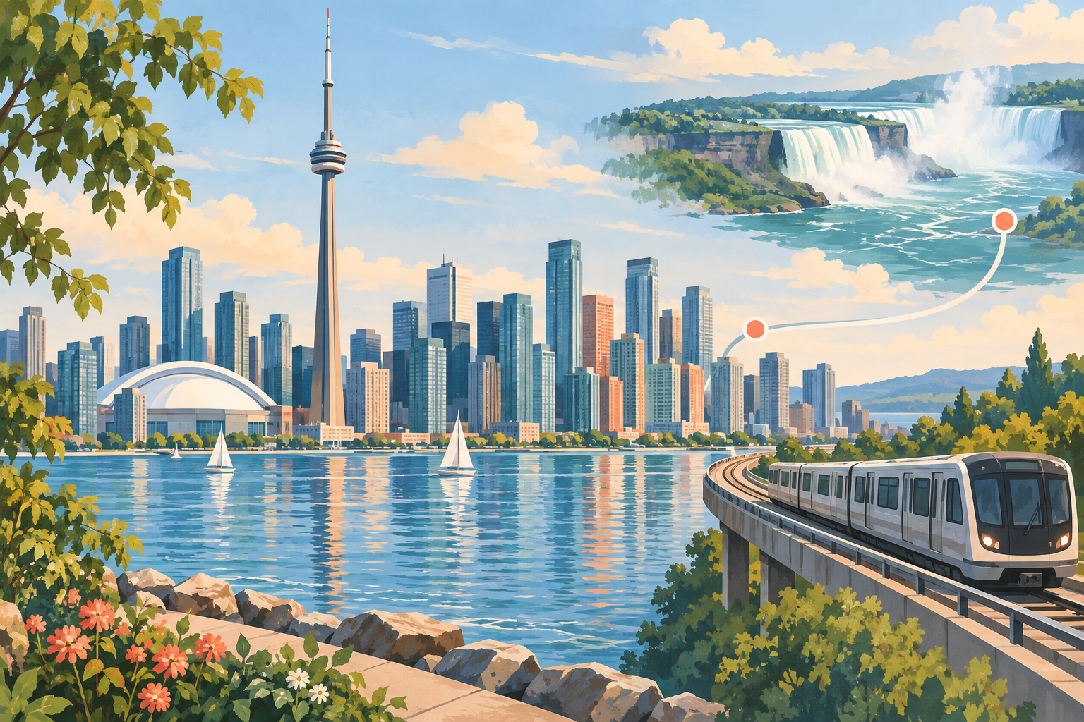 Cinq jours à Toronto : centre-ville, chutes du Niagara et marge pour le départ