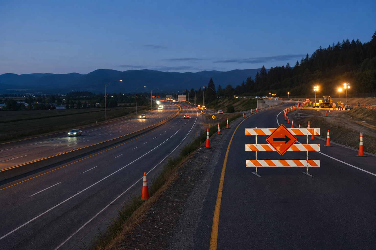 Highway 1 and 11 overnight detours in Abbotsford: closure times