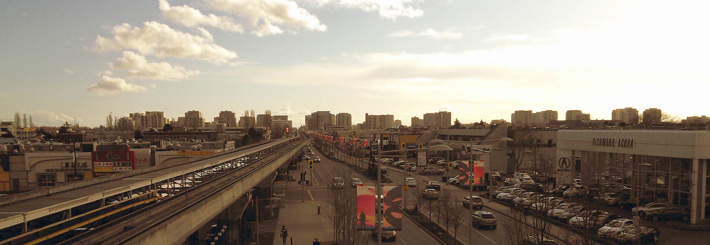 Historical Richmond skyline photograph from Aberdeen Station in 2013; a district reference, not current lodging or transit conditions