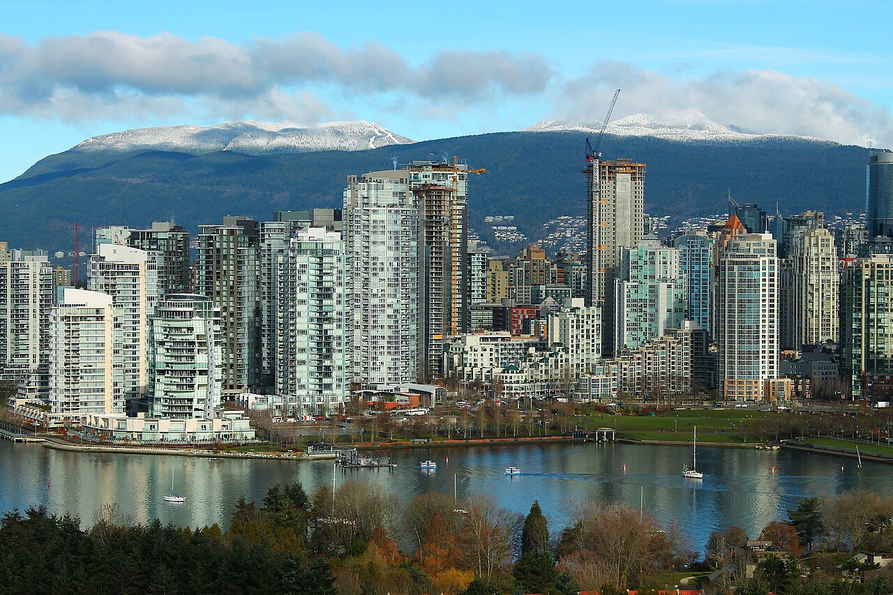 Yaletown and False Creek in Vancouver, a historical illustration; not a specific hotel or current room view.